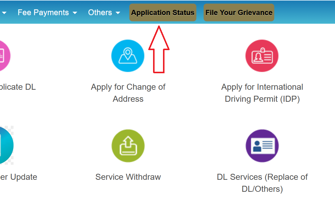 DL LL Application status